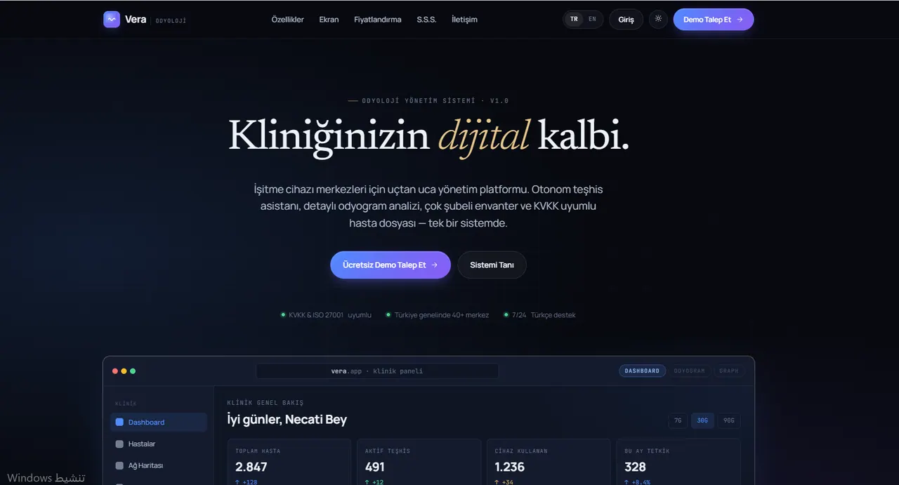 Vera Odyoloji — تصميم وتطوير ويب